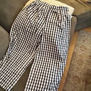 SHEIN CURVE Black and White Checkered Pants